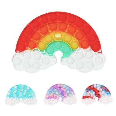 Rinbow Cloud Silicone Push Pop Bubble Toy