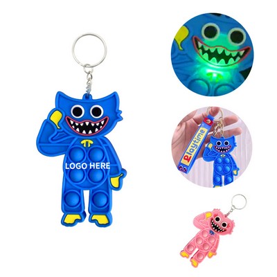 LED Poppy Stress-Relief Bubble Keychain